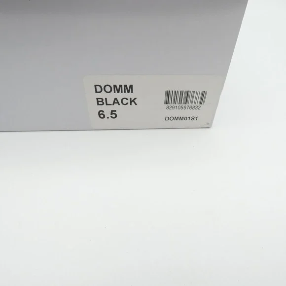 Steve Madden Domm Black Leather Cut Out Cage Stiletto Heel Sandals DOMM01S1 6.5M - Picture 7 of 7